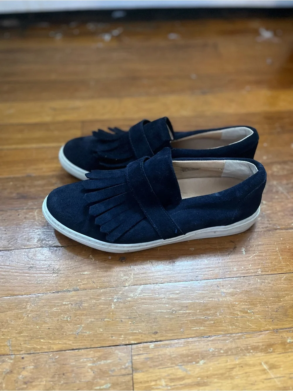Anthropologie suede slip